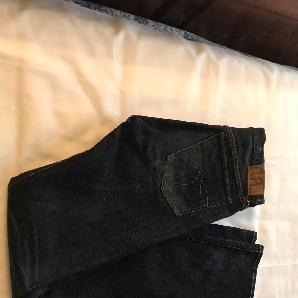 RRL Women’s Distressed Jeans with flared legs